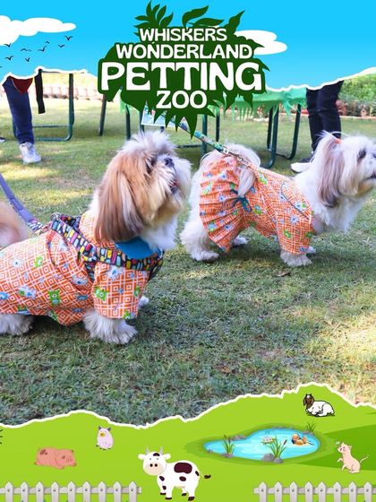 Even our four legged friends come dressed for the occasion. These two stylish pups were a popular attraction at our Whiskers Wonderland Petting Zoo.