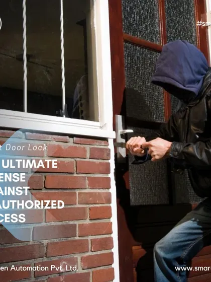 Our smart door lock is the ultimate defense against unauthorized access. We've built it to provide a secure, intelligent barrier for your home, giving you peace of mind whether you are home or away.