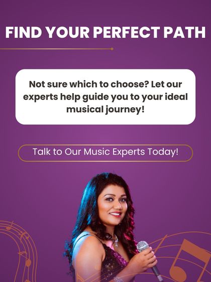 If you are still not sure which musical path to choose after our comparison, this graphic invites you to talk to our music experts. We can help guide you on your ideal musical journey.