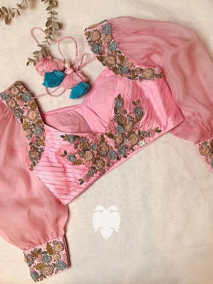 Blouse House by Mahitha Prasad - Custom Blouse Design & Embroidery Reception & Sangeet Glamour photo 31