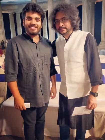 With Rupam Islam da at an event in Victoria Memorial. His music was a big part of my childhood, and it was wonderful to meet him.