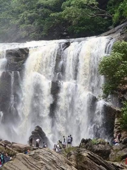 The magnificent Sathodi Falls, often called the 'Mini Niagara of Karnataka', is a highlight of our trip to Yallapura.