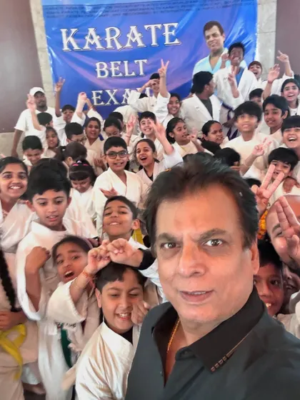 Another happy selfie with the karate kids in Gurugram. Their smiles and energy are the biggest reward for me.