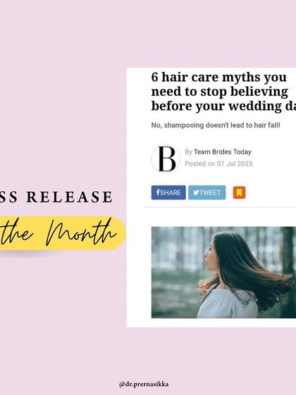 A press graphic for my feature in Brides Today, where I addressed common hair care myths to help brides-to-be achieve their best hair for their wedding day.