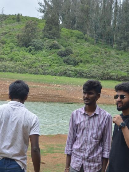 A candid moment of conversation by the lake on our first day. Getting to know each other is a key part of the journey.