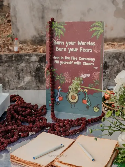 A fire ceremony where guests could 'Burn their Worries, Burn their Fears.' This interactive ritual allowed everyone to participate in a symbolic act of purification and celebration.