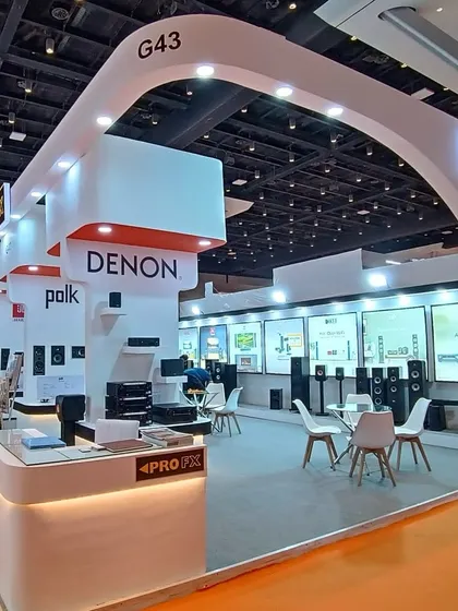 Our presence at the Smart Home Expo showcases our position as a leader in the AV industry. We design and build professional, engaging exhibition stalls that represent world-class brands like Denon and Polk, creating a destination for audio excellence.