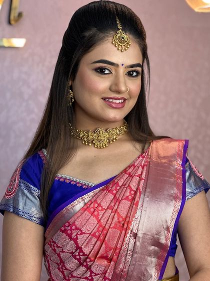 Sushma Manjunath - Bridal & Event Makeup and Styling Expert Hairstyling & Saree Draping photo 5