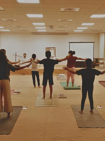 Here is a look at one of my Hatha Yoga sessions. Each class is a guided experience where I teach postures, or yogasanas, that enable your system to sustain higher dimensions of energy, creating both physical health and mental clarity for your team.