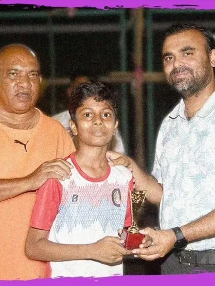 Purvansh Patil earned the Best Defender award for the Under-11 category at the GenNext Football Tournament.
