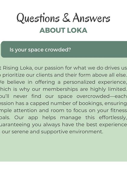 Is your space crowded? Never. We limit our memberships and cap every session to ensure you get personalized attention and have room to focus.