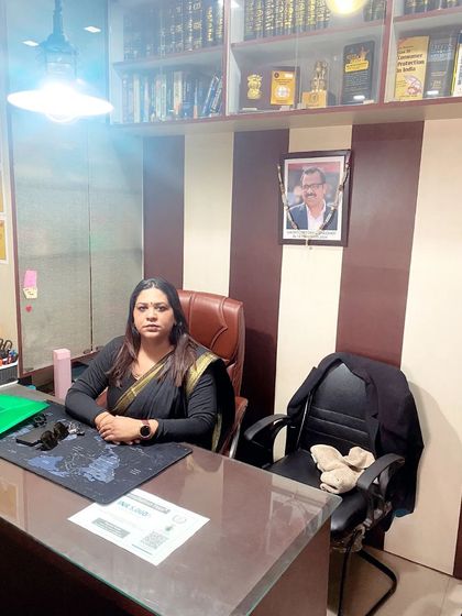 In my chamber, where a portrait of my late husband watches over me. Time and work are great healers, and I find purpose and strength in continuing our shared passion for justice.