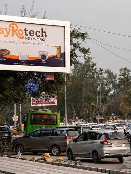 Our billboard seen during a busy day, showcasing our brand to thousands of commuters and reinforcing our presence in the public eye.