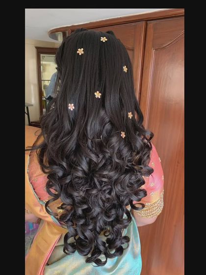 Laxmi Ramkrishna - Special Occasion Hairstyling Flowing Curls & Half-Up Styles photo 16