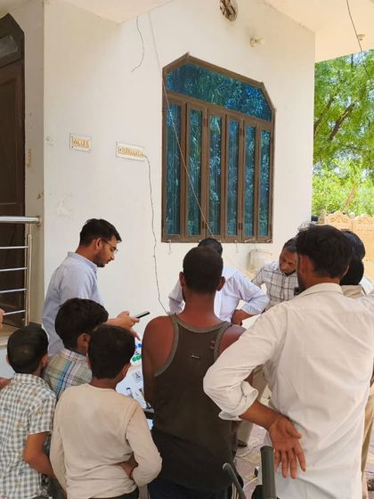 Even the younger generation shows curiosity as our team explains the technology behind our irrigation controllers. We believe sharing knowledge with the entire community is key to building a smarter future for agriculture.