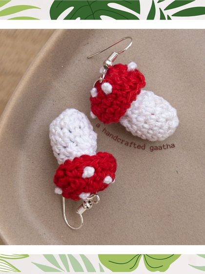 The mushroom earrings, another star of 'The Summertime Collection.' They are just so cute and whimsical.