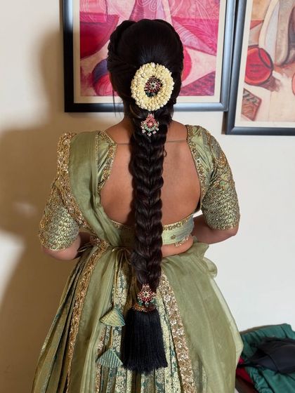 Bhavya Achar - Bridal & Occasion Styling Traditional South Indian Bridal Braids photo 27