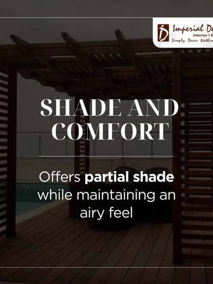 You get the best of both worlds: shade and comfort. A pergola offers partial shade from the sun while maintaining an open, airy feel, so the space never feels closed in.