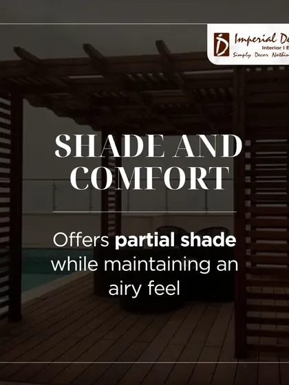You get the best of both worlds: shade and comfort. A pergola offers partial shade from the sun while maintaining an open, airy feel, so the space never feels closed in.