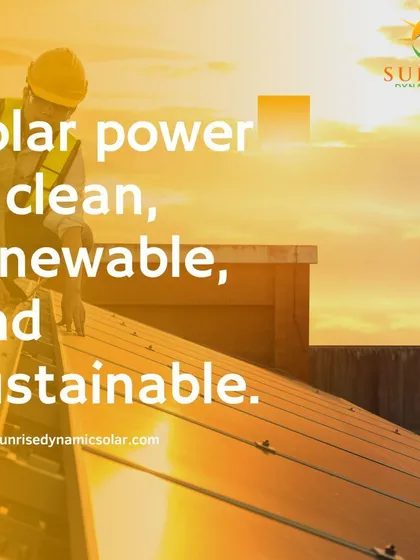 Solar power is clean, renewable, and sustainable. An image of our technician at work, ensuring a quality installation.