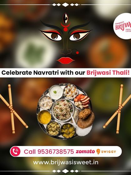 Celebrate Navratri with my Brijwasi Thali. This special fasting meal is prepared with care, using only vrat-approved ingredients.