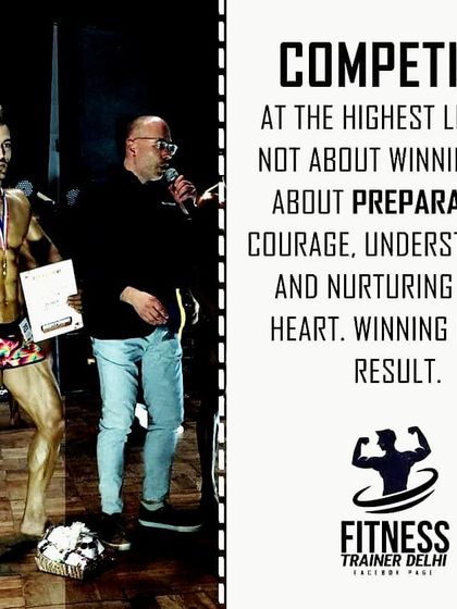 Winning is the result of preparation and courage. This is my client on stage, moments before his victory was announced, a testament to the dedication required to compete at the highest level.
