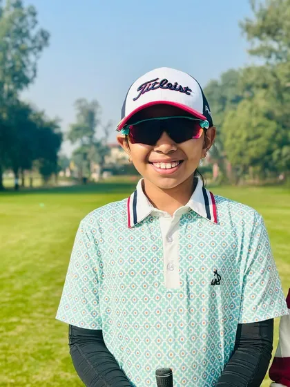 A smiling Aahana Shrivastava after her strong performance at the Delhi-NCR Cup.