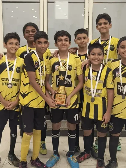 Celebrating our Under-14 team's hard-earned runner-up position at the Freedom Cup. We teach our players that dedication and teamwork are the real victories, building a foundation for future success.