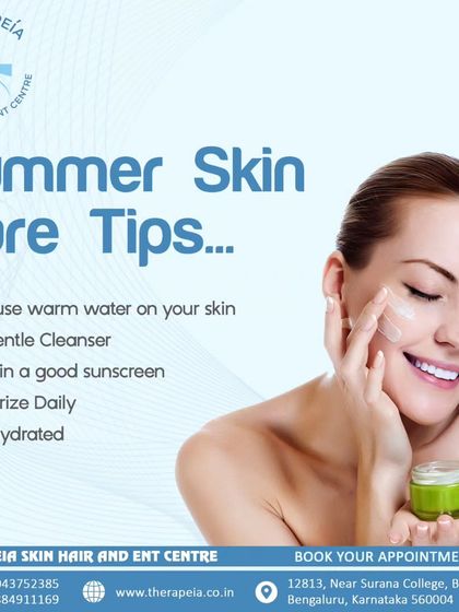 Here are five essential tips for taking care of your skin during the hot summer months. Following these steps, like using a gentle cleanser and sunscreen, will help protect your skin.