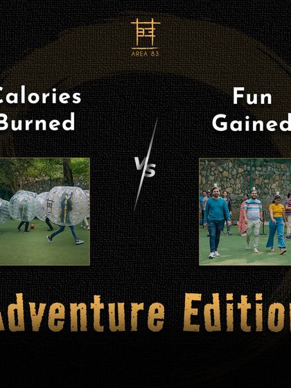 Adventure Edition: Calories Burned vs. Fun Gained. At Area 83, you get the best of both worlds.