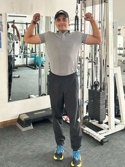 Showing the arm muscles worked by the exercises.