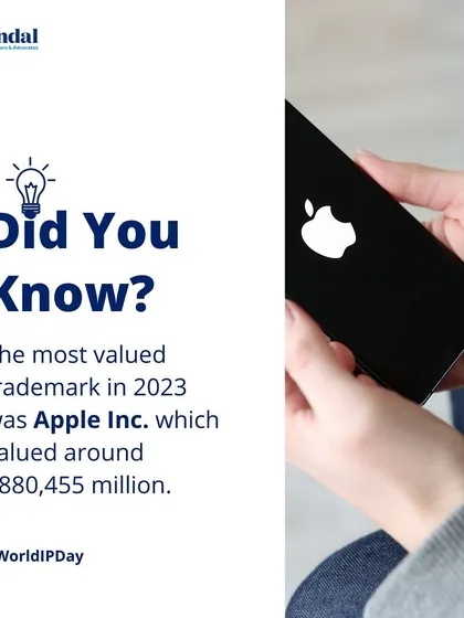 The most valued trademark in 2023 was Apple Inc., with an estimated value of around $880,455 million. This shows the immense financial power of a strong brand.