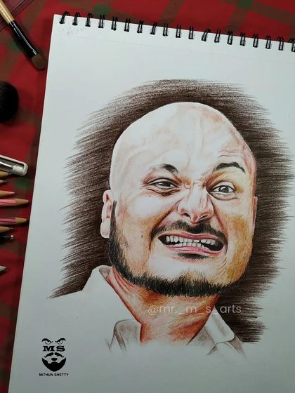 A fun and expressive color pencil portrait of Sachin Shetty. Capturing unique expressions like this is a challenge I really enjoy as an artist.