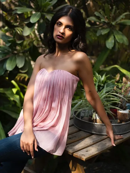 A lovely pink top from It Girl, styled for a relaxed, summery feel.