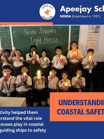 This activity helped students understand the vital role lighthouses play in coastal safety, guiding ships to safety. Their glowing models beautifully illustrated this important concept.