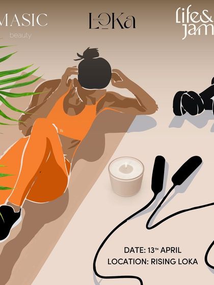 An announcement for a special ladies' wellness day, filled with workouts, yoga, art, and coffee. We love creating unique community events.