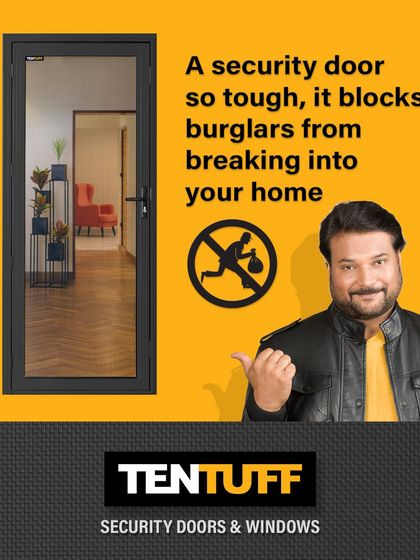 A security door so tough, it blocks burglars from breaking into your home. This graphic, featuring our brand ambassador Daya, reinforces our core promise of providing impenetrable protection for your family.