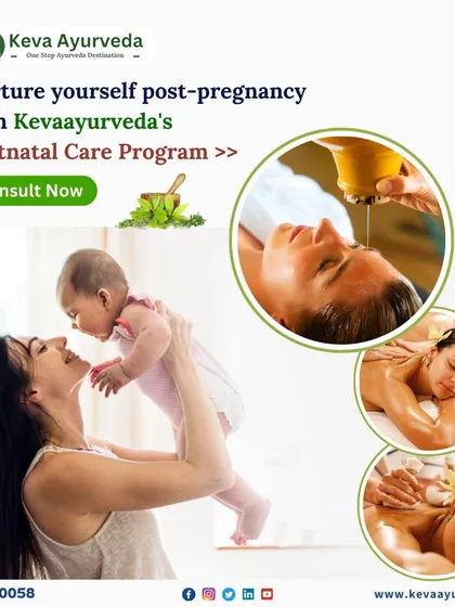 Our postnatal care program is designed to nurture new mothers after pregnancy. Using specialized Ayurvedic therapies and diet plans, we help reduce Vata dosha, relieve stress, tone the body, and strengthen the uterus for a healthy recovery.
