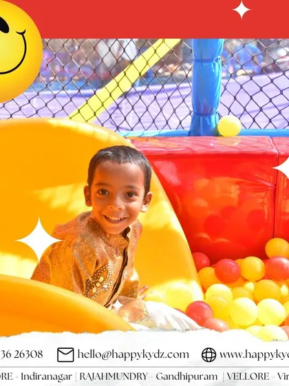 A happy smile from a child enjoying our slide and ball pit. A weekend spent with us is a weekend full of fun and laughter.