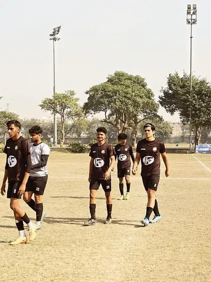 Our players walking on the pitch, focused and ready for the next phase of play during a Super League match.