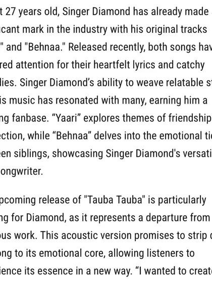 This article mentions my original tracks 'Yaari' and 'Behnaa', highlighting my ability to weave relatable stories into music, a key part of my songwriting service.