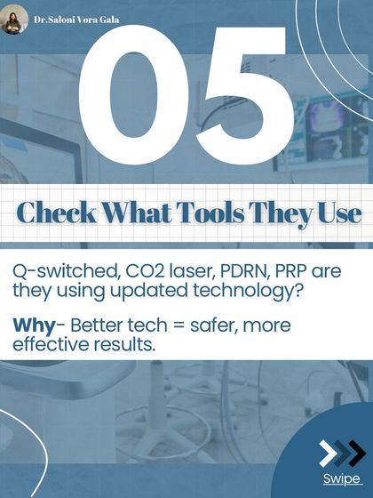 When choosing a dermatologist, it is important to know what technology they use. Updated tools like Q-switched lasers, CO2 lasers, and PDRN mean safer and more effective results for you. I invest in proven, high-quality technology to ensure the best outcomes for my patients.