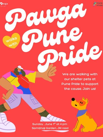 Pawga walks with Pune Pride. We were so excited to walk with our shelter pets to support trans rights and marriage equality.