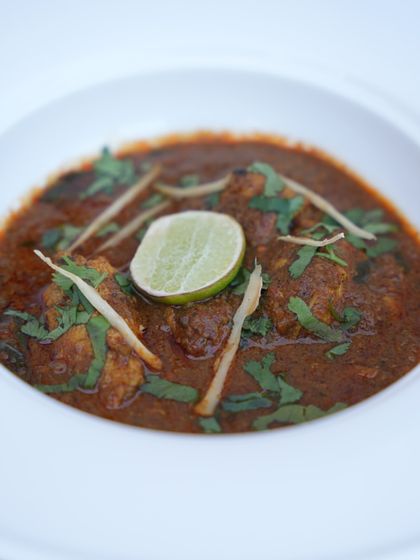 A rich and flavourful Prawn Korma, one of the many dishes featured in our diverse street food pop-up menu.