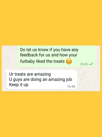 Simple, direct, and so encouraging. A screenshot of a happy customer's feedback on WhatsApp. Knowing I'm doing an amazing job keeps me going.