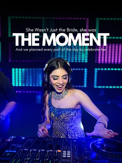 For us, the bride is the main character of the story. We empower her to own the celebration, even giving her the console to DJ her own party, ensuring the energy of the night is a true reflection of her spirit.