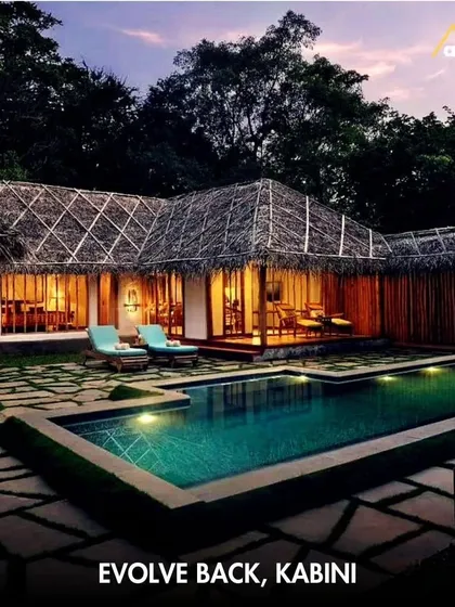 The stunning Evolve Back property in Kabini, where luxury villas with private pools are nestled in the heart of the wilderness.