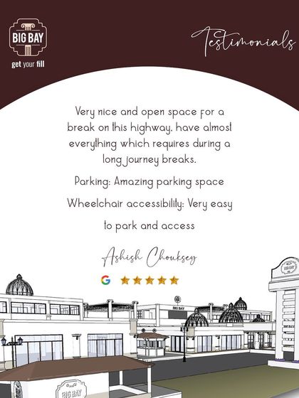 This testimonial highlights our "very nice and open space," amazing parking, and easy wheelchair accessibility, making us a convenient stop for everyone.