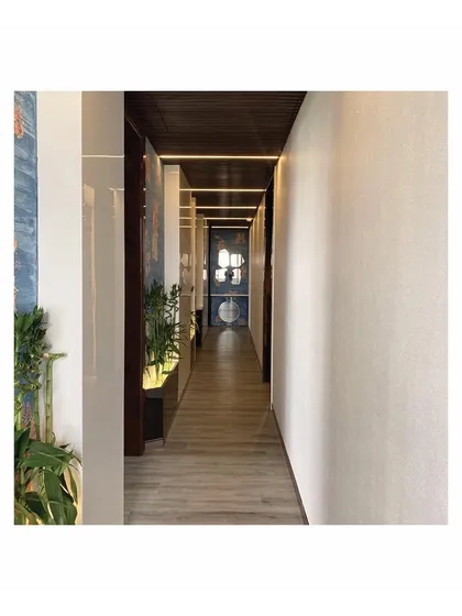 A final look at the private lobby, where material and light come together to create a serene and sophisticated path between the executive spaces.