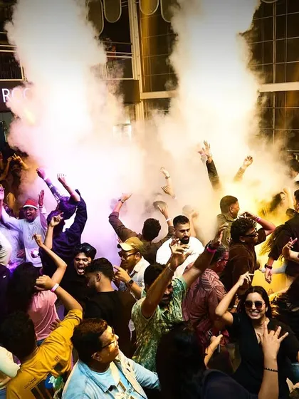 The moment the CO2 cannons go off, taking the energy to another level. This is pure spectacle and excitement, a signature of my high-energy gigs.